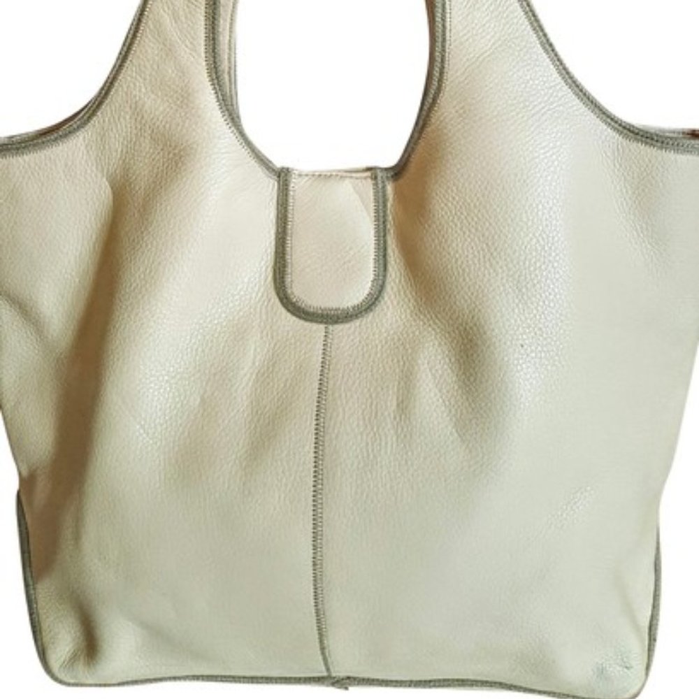 J.Jill French vanilla leather Hobo bag